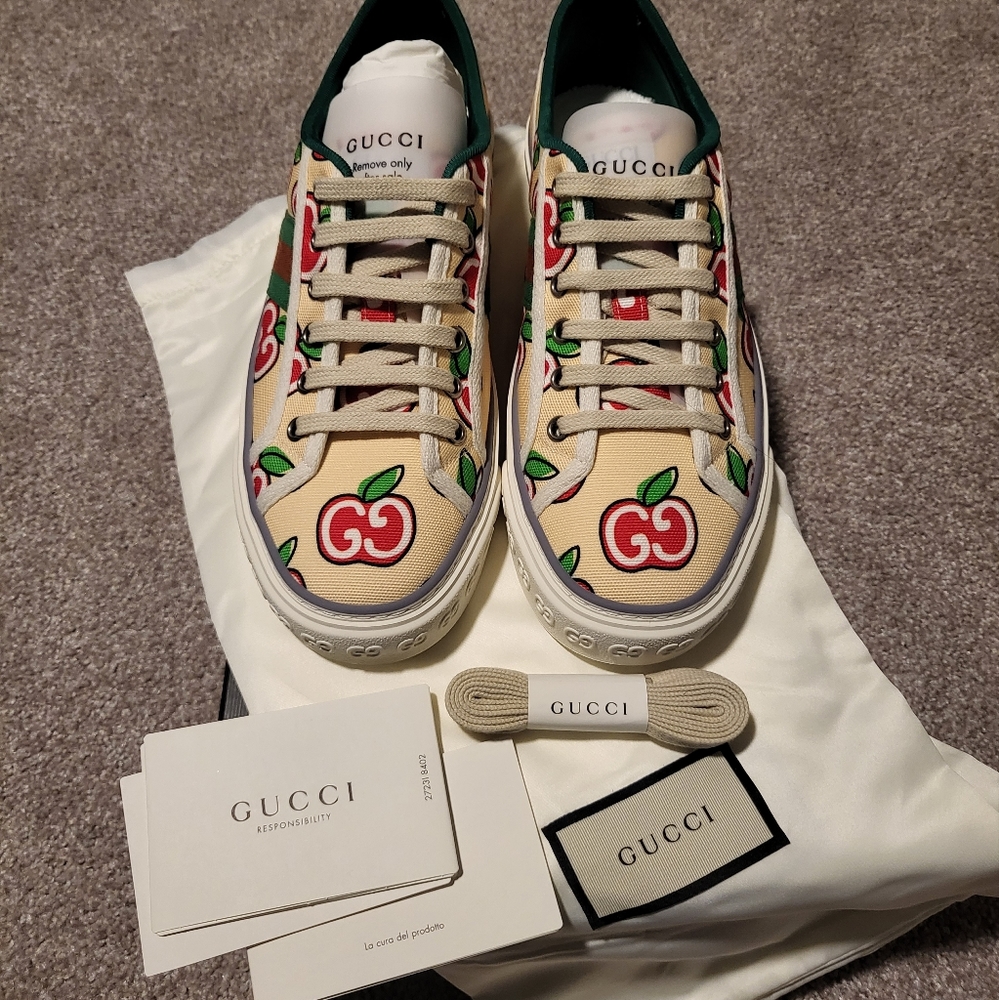 Sold‼️Gucci Apple Tennis Sneakers 9